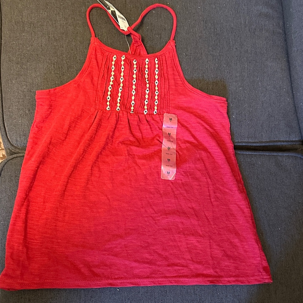 GAP Red Embellished Tank Top for Kids